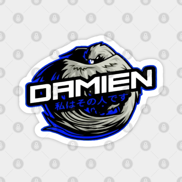 Damien Turner Logo Blue Magnet by SGW Backyard Wrestling