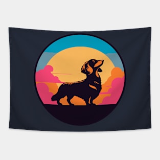 Wiener Dog - Retro Boho Dachshund Tapestry