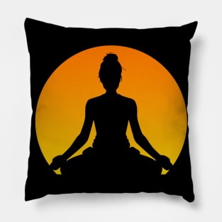 Yoga Sun Retro Pillow