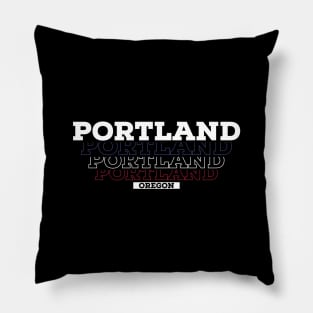 Portland Oregon USA Vintage Pillow