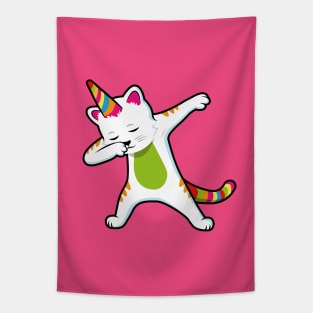 Caticorn - Funny Dabbing Unicorn Cat Tapestry