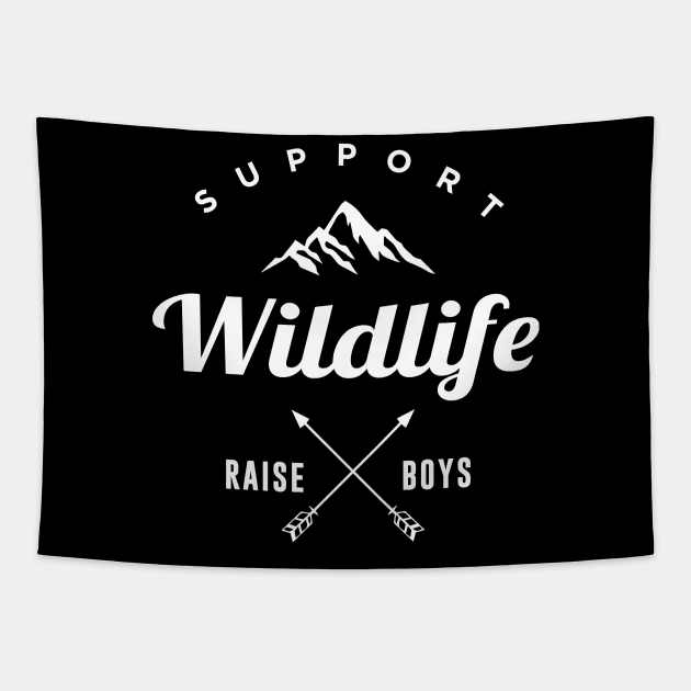 Support Wildlife Raise Boys Tapestry by amalya