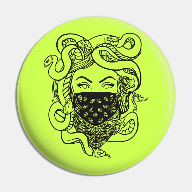 Madame Medusa Monochromatic Pin by machmigo