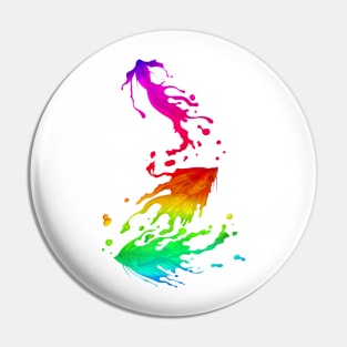 Rainbow Fighting Fish Pin