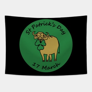 Ox with Shamrock St Patricks Day Tapestry