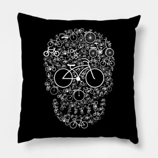 Bicycle Skull Pillow