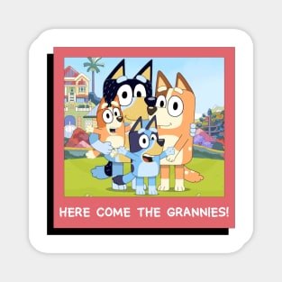 Bluey Family Love - Here Come The Grannies Magnet