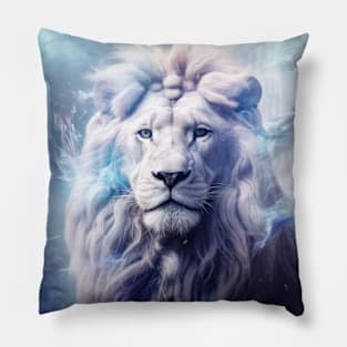 Lion Wild Animal Majestic Wilderness Surrealist Pillow