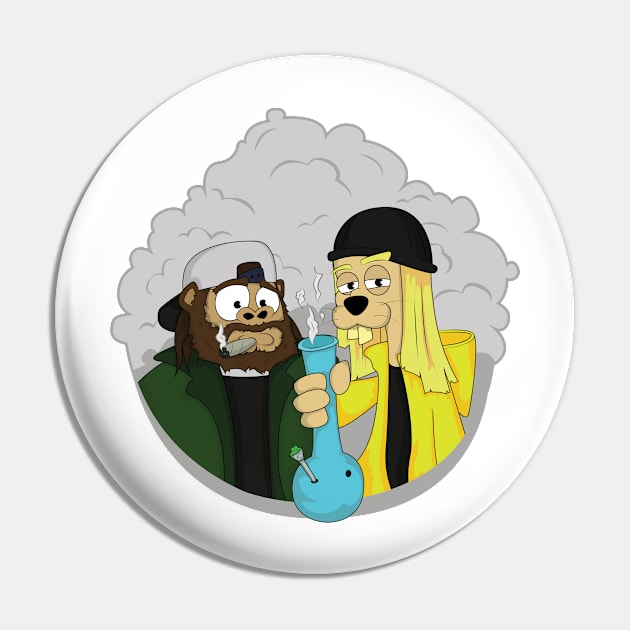 Jay and Silent Bob meets Krooked Tease Pin by Krooked_Tease