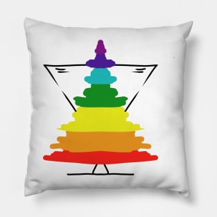 Rainbow Pattern Hand Drawing Pillow