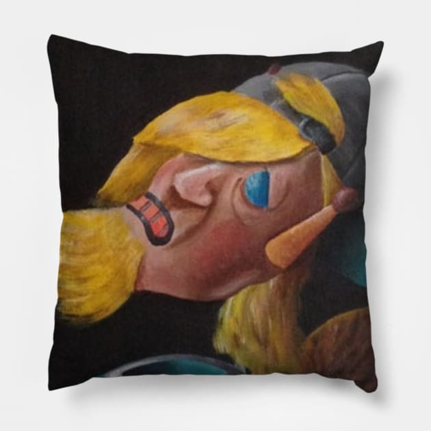 Depressed Cyborg Adolescent Pillow by ManolitoAguirre1990