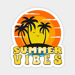 Summer Vibes Palm Tree Island Magnet