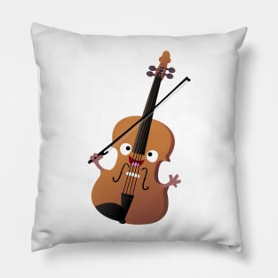 Cute funny violin musical cartoon character Pillow