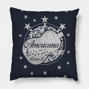 Americana - Lovin' it - Black and White version Pillow