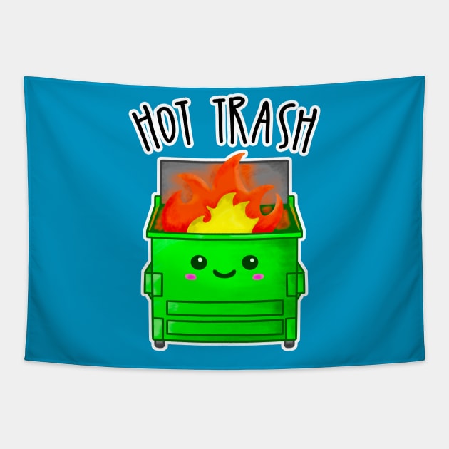 Kawaii Dumpster Fire. Hot Trash Tapestry by bolincradleyart