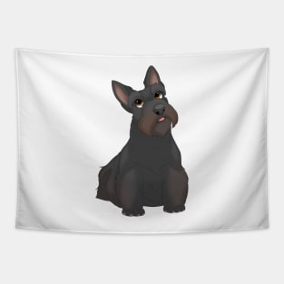 Black Scottish Terrier Dog Tapestry