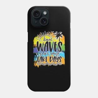 Boat Waves Sun Rays Lake Days Phone Case