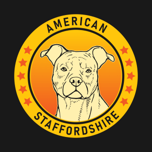 American Staffordshire Terrier Dog Portrait T-Shirt