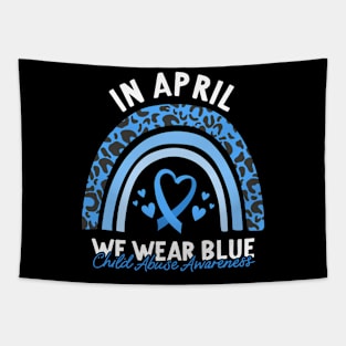 Child Abuse Prevention Awareness Month Blue Ribbon gift idea Tapestry