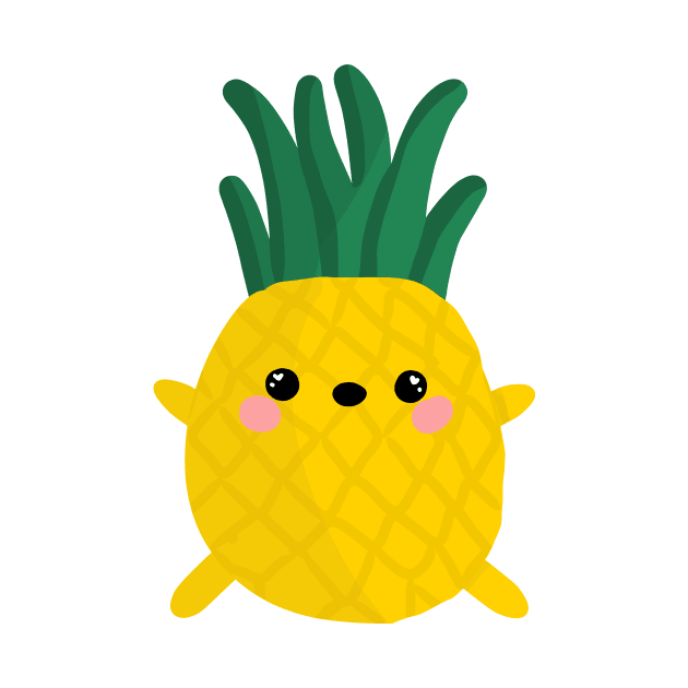 Cute kawaii pineapple by grafitytees