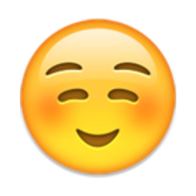 white smiling face by Emoji