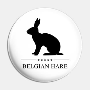 Belgian Hare Rabbit Black Silhouette Pin