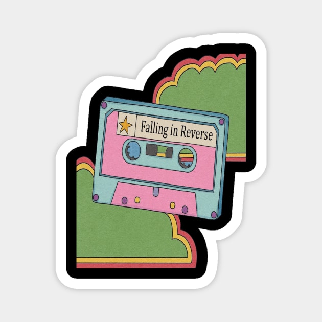 vintage cassette tape Falling in reverse Magnet by Little Foxnice