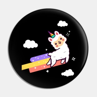 Lamacorn Alpaca Unicorn Funny Llama Rainbow Pin