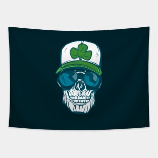 st patricks skeleton trucker skull goth gothic Tapestry