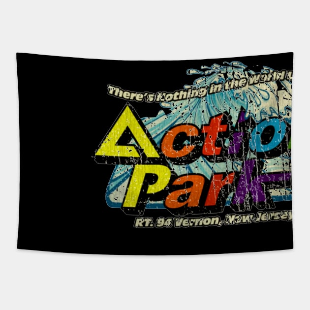 Vintage Action Park New Jersey 1978 - Theme Park Tapestry by Tivanatee