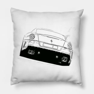 599 GTO Wireframe Pillow