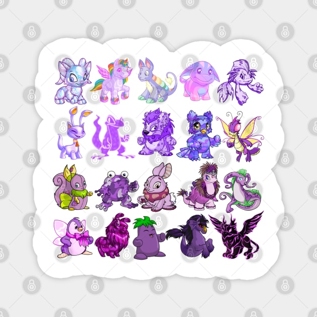 Purple Neopets Magnet by Curious Sausage