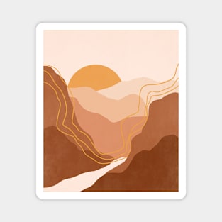 Abstract Sunset Painting 3.12 Magnet