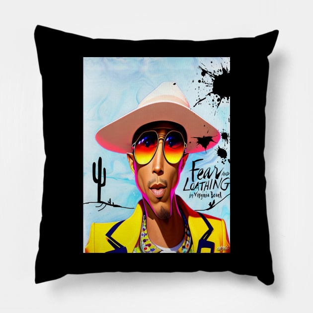 Fear and Loathing in Virginia Beach Pillow by Esoteric Fresh 