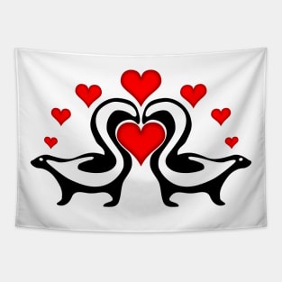 Skunks In Love Tapestry