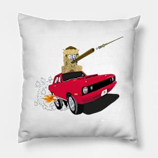 Wild Red Car Pillow