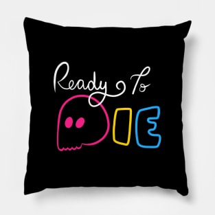 Ready To Die Emo Skull (Pansexual Colors) Pillow