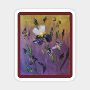 Wild Irises painting Magnet