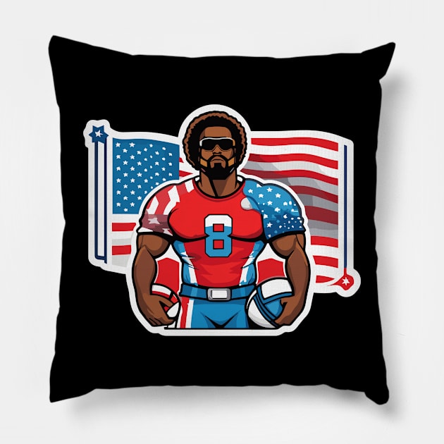 USA RUGBY Pillow by abdellahyousra