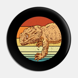 Vintage Retro Stile Pogona Lizard Bearded Dragon Pin