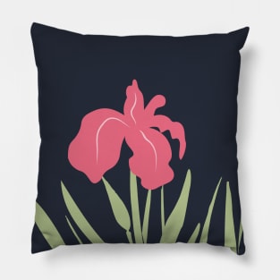 Pink Iris Summer Flower Wildflower Floral Pillow