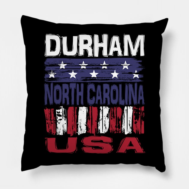 Durham North Carolina USA T-Shirt Pillow by Nerd_art