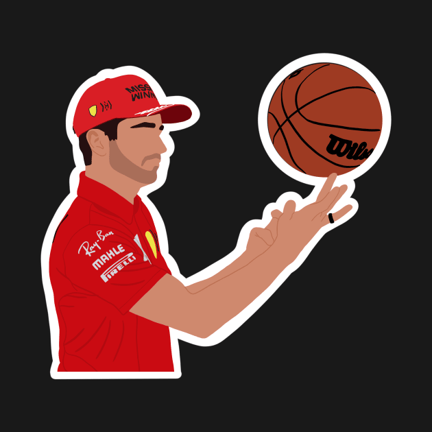 Charles Leclerc playing basketball ahead of the 2021 USA Grand Prix by royaldutchness