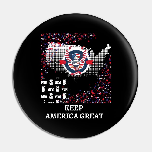 Keep America Great 2020 Pin by Pro-tshirt