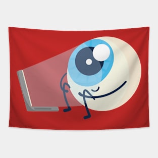 Cute eyeball character Tapestry