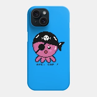 Pirate-Inspired Cute Octopus Pixel Art Phone Case