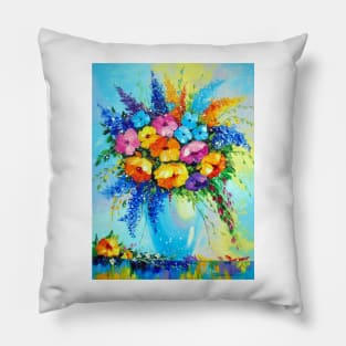 Bouquet of meadow flowers Pillow