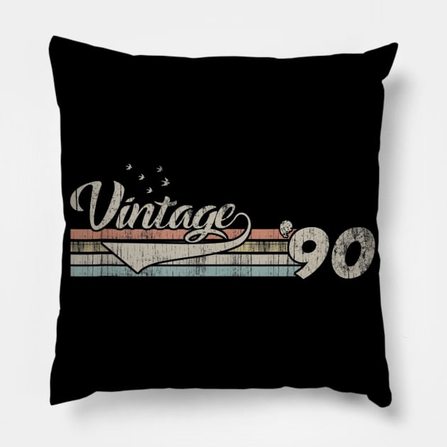 Vintage 1990 Design 30 Years Old 30th birthday Pillow by semprebummer7