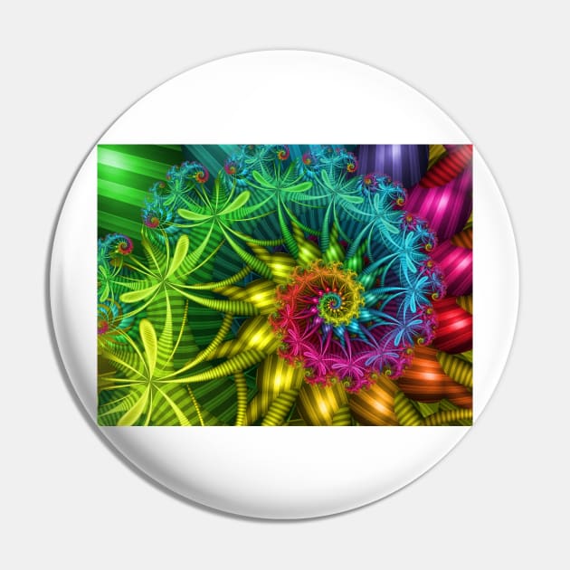 Spiral Rainbow Fractal Pin by pinkal