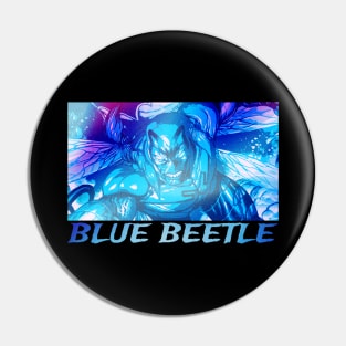 Blue scarab Beetle Pin